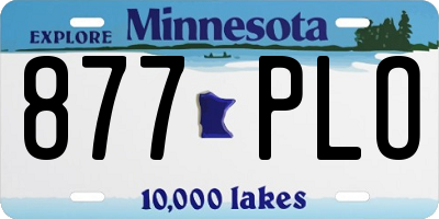 MN license plate 877PLO