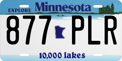 MN license plate 877PLR