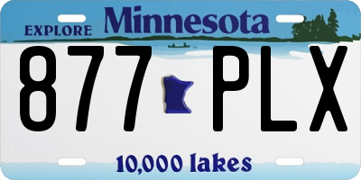 MN license plate 877PLX