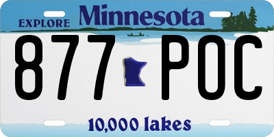 MN license plate 877POC