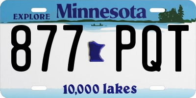 MN license plate 877PQT