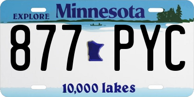 MN license plate 877PYC