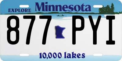 MN license plate 877PYI