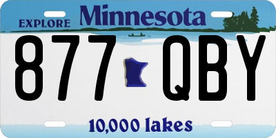 MN license plate 877QBY