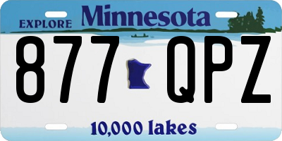 MN license plate 877QPZ