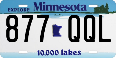 MN license plate 877QQL