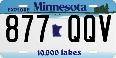 MN license plate 877QQV