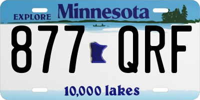 MN license plate 877QRF