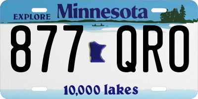 MN license plate 877QRO
