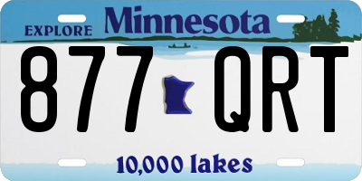 MN license plate 877QRT