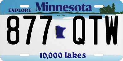 MN license plate 877QTW