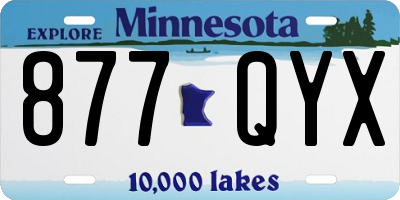 MN license plate 877QYX