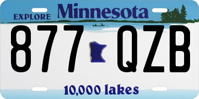 MN license plate 877QZB