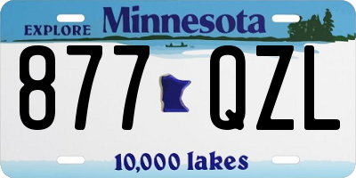 MN license plate 877QZL
