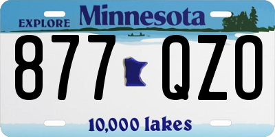 MN license plate 877QZO