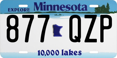 MN license plate 877QZP