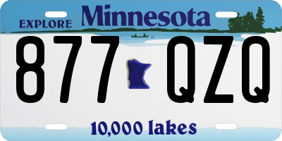 MN license plate 877QZQ