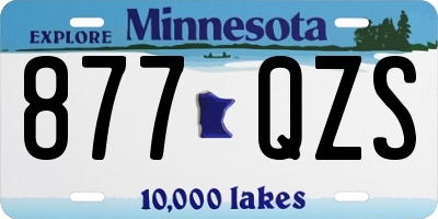 MN license plate 877QZS