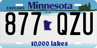 MN license plate 877QZU