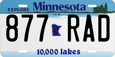 MN license plate 877RAD