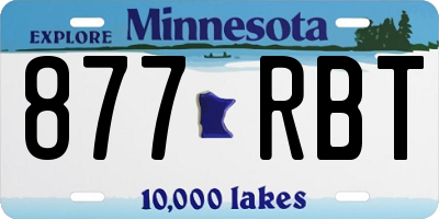 MN license plate 877RBT
