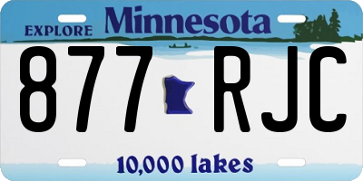 MN license plate 877RJC