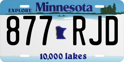 MN license plate 877RJD
