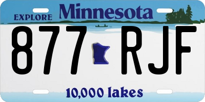 MN license plate 877RJF