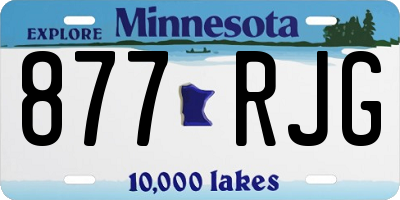 MN license plate 877RJG