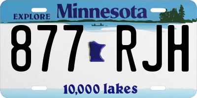 MN license plate 877RJH