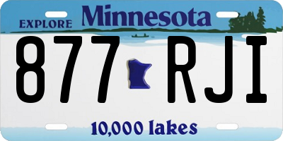 MN license plate 877RJI