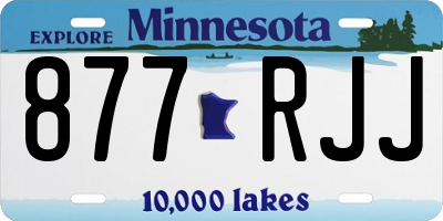 MN license plate 877RJJ