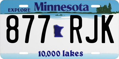 MN license plate 877RJK