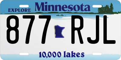 MN license plate 877RJL
