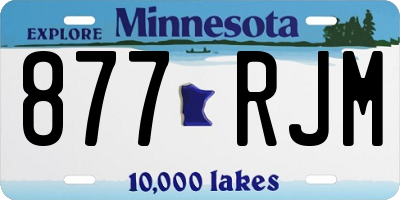 MN license plate 877RJM