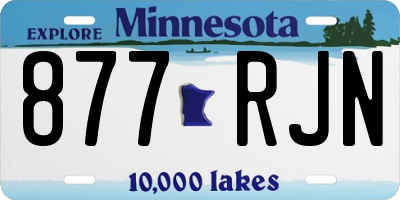 MN license plate 877RJN