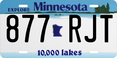 MN license plate 877RJT