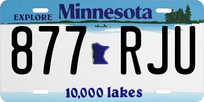 MN license plate 877RJU