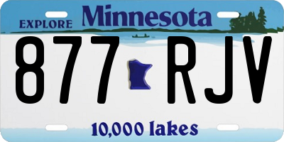 MN license plate 877RJV