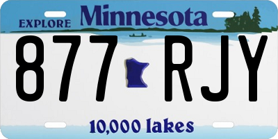 MN license plate 877RJY