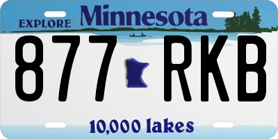 MN license plate 877RKB