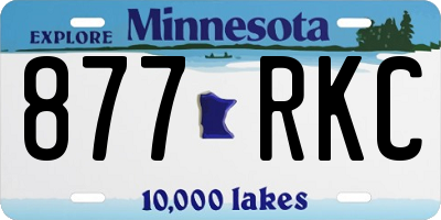MN license plate 877RKC