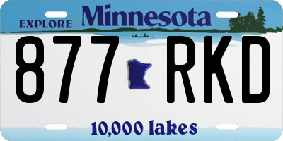 MN license plate 877RKD
