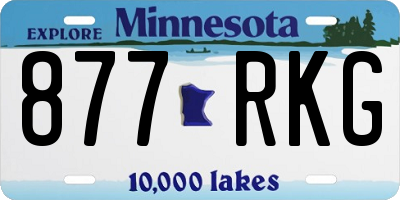 MN license plate 877RKG