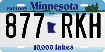 MN license plate 877RKH