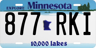 MN license plate 877RKI