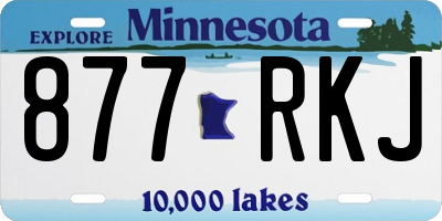 MN license plate 877RKJ
