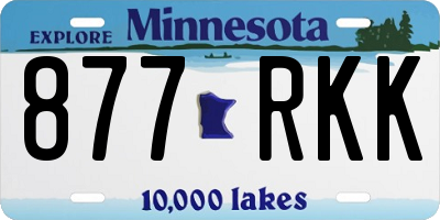 MN license plate 877RKK