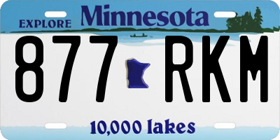 MN license plate 877RKM