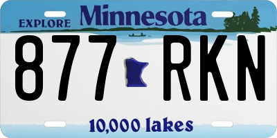 MN license plate 877RKN